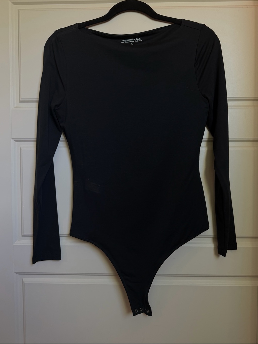 Abercrombie Long-Sleeve Cotton-Modal Slash Bodysuit